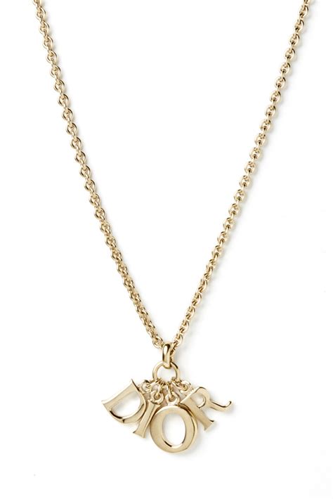 gold dior pendant|dior necklace gold letters.